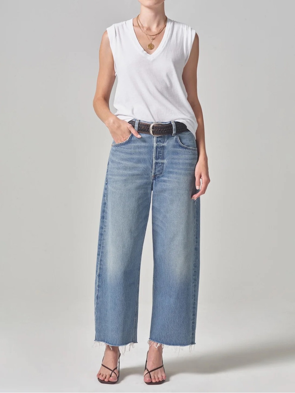Citizens of Humanity Ayla Raw Hem Crop In Sodapop Size 27